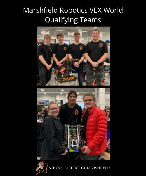  Marshfield Robotics VEX World Qualifying Teams